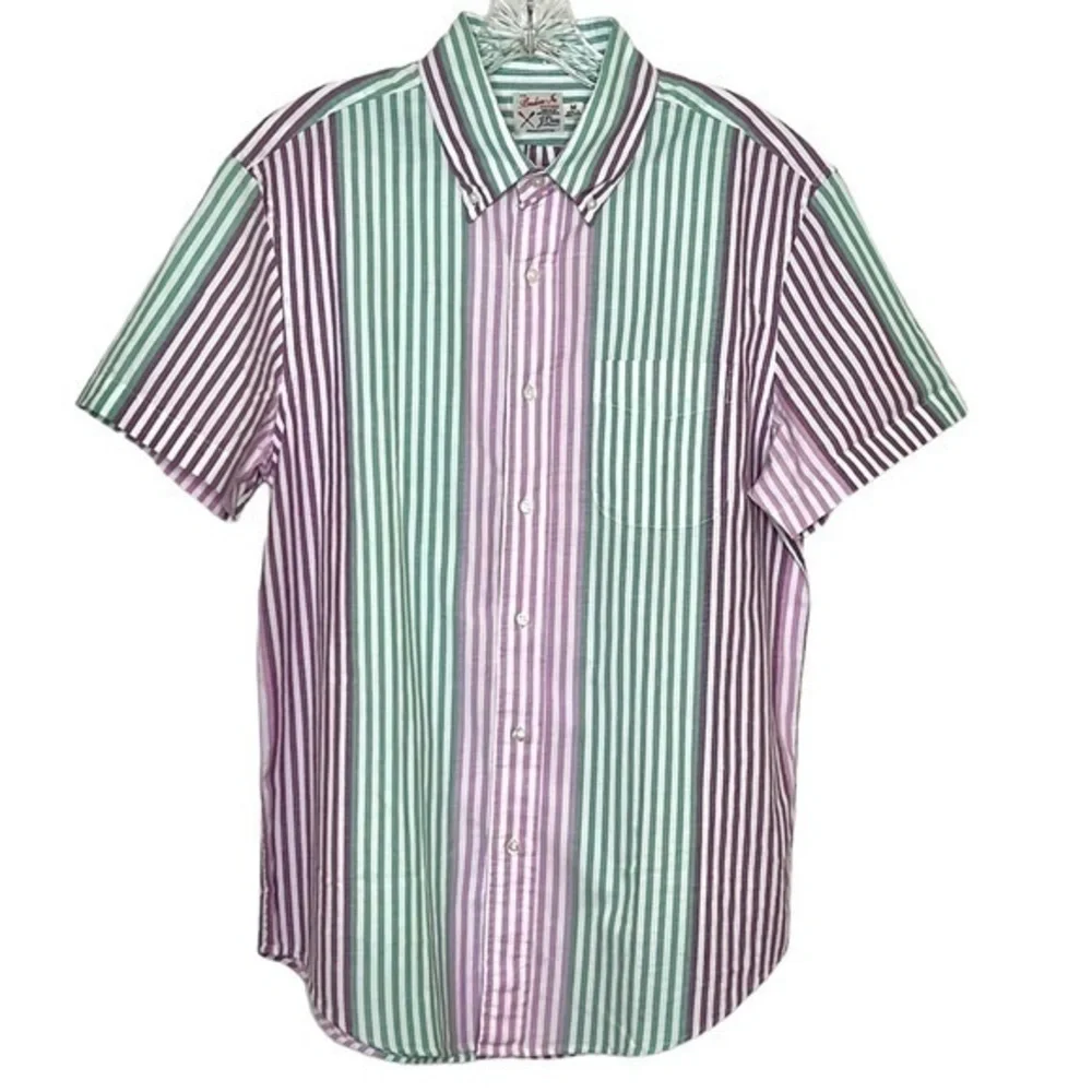 J. Crew Mens The Broken-In Oxford Short Sleeve Button Down Shirt Size Medium NWT